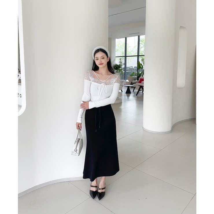 スウェットマーメイドロングスカート Jasmine Grandiflorum | aimoha  | 詳細画像1 