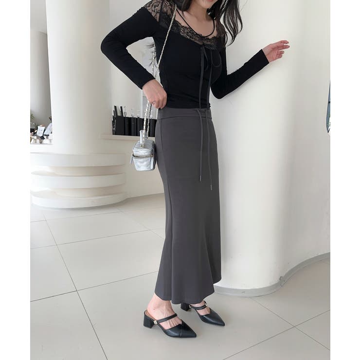 スウェットマーメイドロングスカート Jasmine Grandiflorum | aimoha  | 詳細画像7 