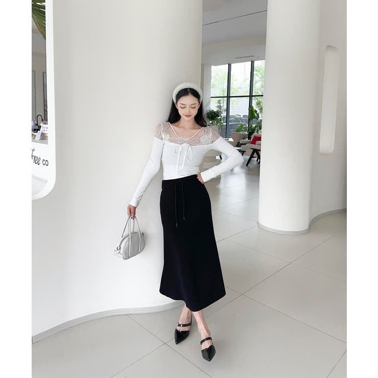 スウェットマーメイドロングスカート Jasmine Grandiflorum | aimoha  | 詳細画像2 