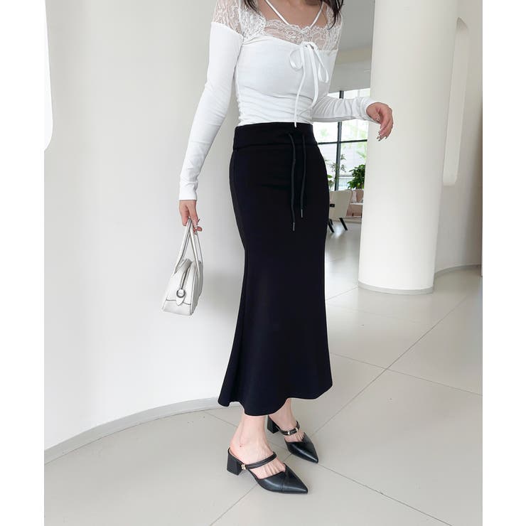 スウェットマーメイドロングスカート Jasmine Grandiflorum | aimoha  | 詳細画像4 