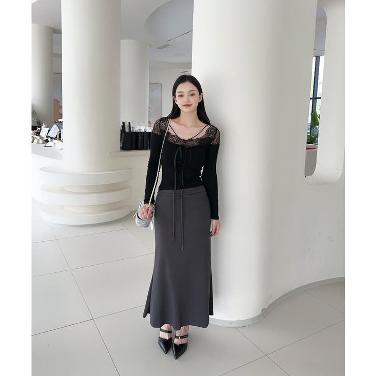 スウェットマーメイドロングスカート Jasmine Grandiflorum | aimoha  | 詳細画像5 