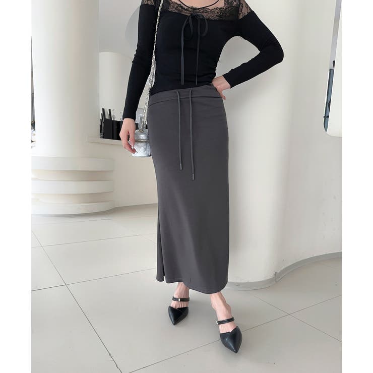 スウェットマーメイドロングスカート Jasmine Grandiflorum | aimoha  | 詳細画像8 