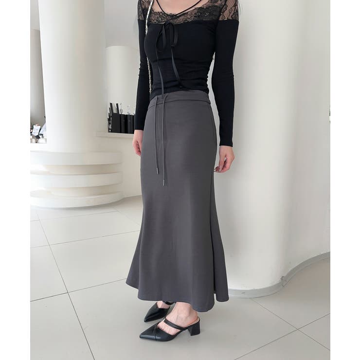 ダークグレー | スウェットマーメイドロングスカート Jasmine Grandiflorum | aimoha 