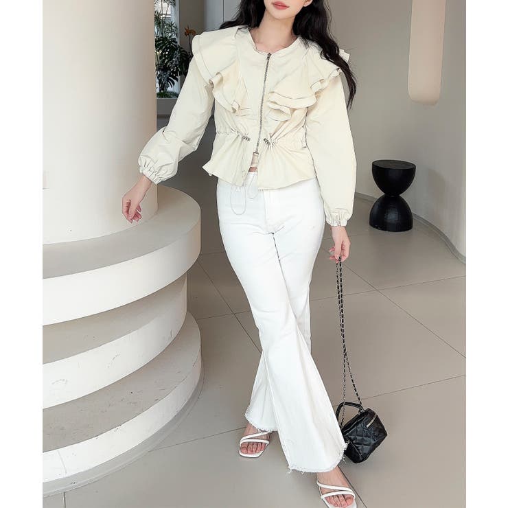 【Jasmine】ダブルラッフルショートブルゾン | aimoha  | 詳細画像15 