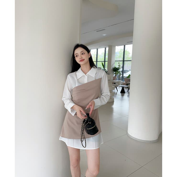 【Jasmine】レイヤード風アシンメトリーワンピース Jasmine Gran… | aimoha  | 詳細画像1 