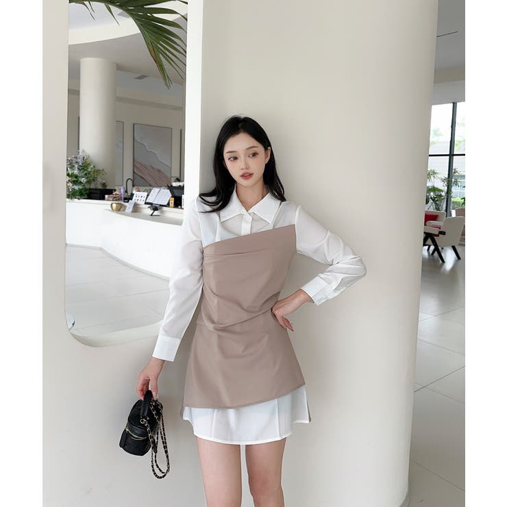 【Jasmine】レイヤード風アシンメトリーワンピース Jasmine Gran… | aimoha  | 詳細画像6 