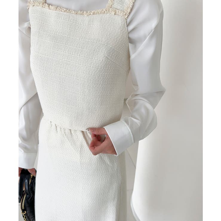 【Jasmine】ツイード調キャミソール＋ロングスカート | aimoha  | 詳細画像12 