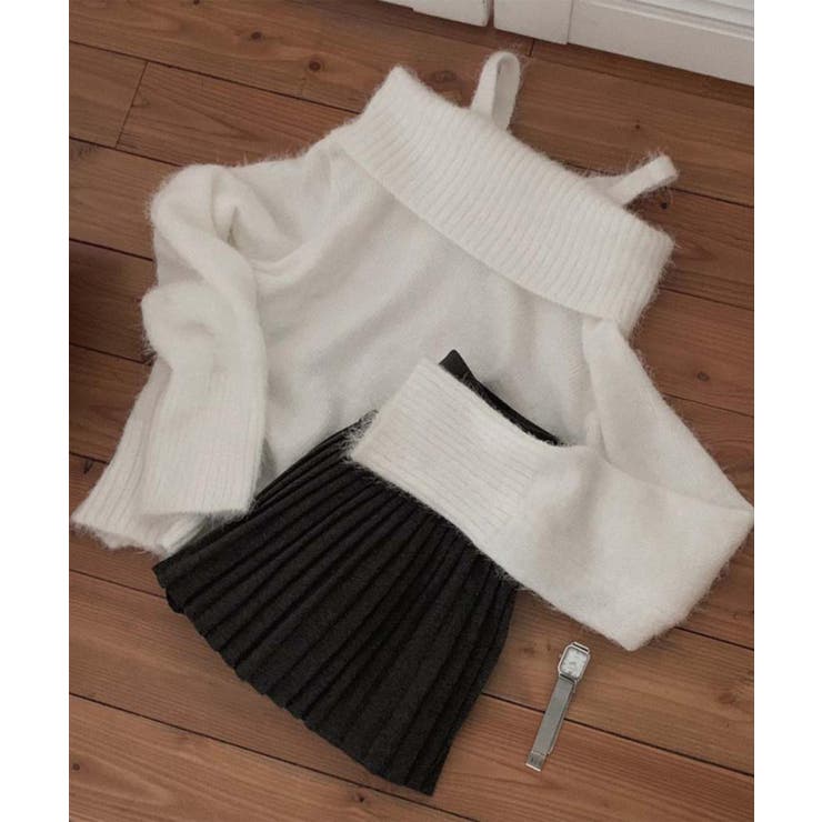 【Jasmine】オフショルダーニットプルオーバー | aimoha  | 詳細画像7 