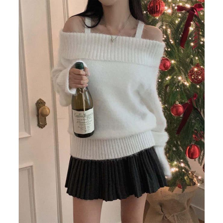 【Jasmine】オフショルダーニットプルオーバー | aimoha  | 詳細画像5 