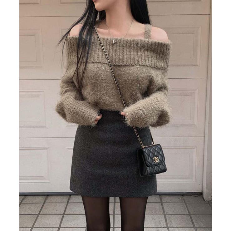 【Jasmine】オフショルダーニットプルオーバー | aimoha  | 詳細画像11 