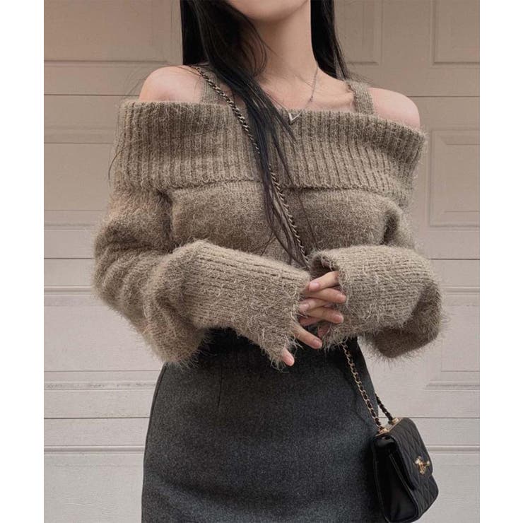 【Jasmine】オフショルダーニットプルオーバー | aimoha  | 詳細画像13 