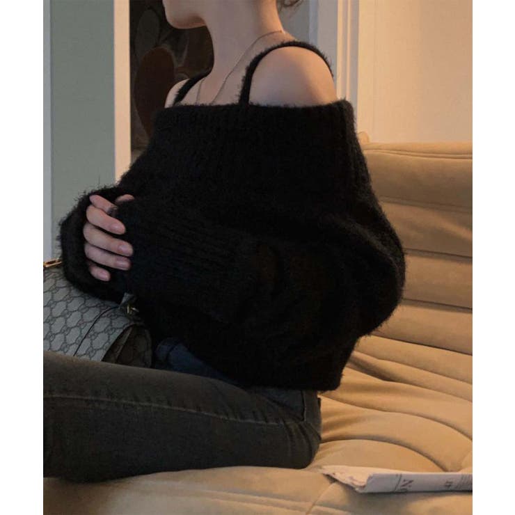 【Jasmine】オフショルダーニットプルオーバー | aimoha  | 詳細画像3 