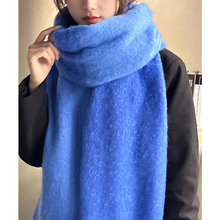 ブルー | 【Jasmine】グラデーションカラーボリュームマフラー | aimoha 