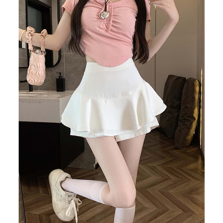 ウエスト切り替えフレアミニスカート Jasmine Grandiflorum | aimoha  | 詳細画像12 