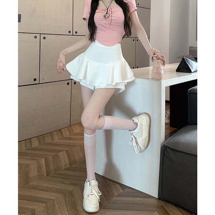 ウエスト切り替えフレアミニスカート Jasmine Grandiflorum | aimoha  | 詳細画像15 