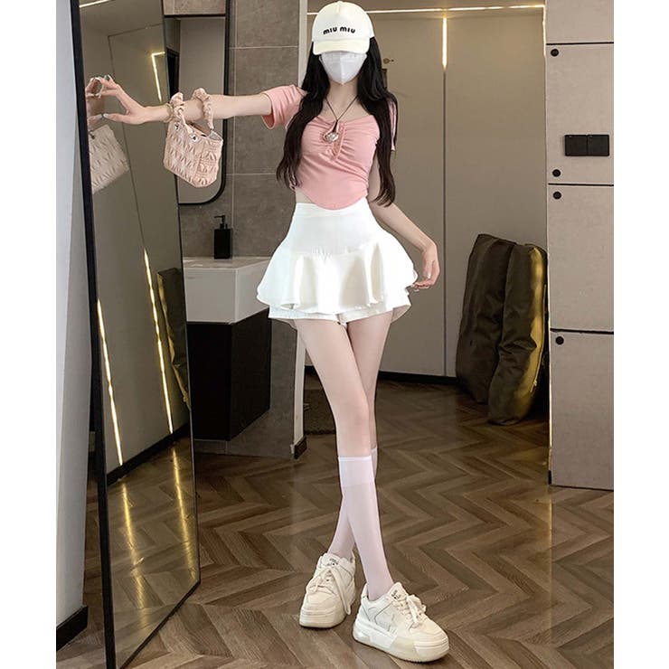 ウエスト切り替えフレアミニスカート Jasmine Grandiflorum | aimoha  | 詳細画像16 