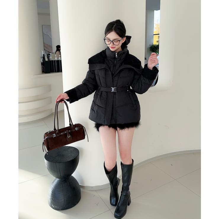 【Jasmine】ウエストベルトダウンジャケット | aimoha  | 詳細画像10 