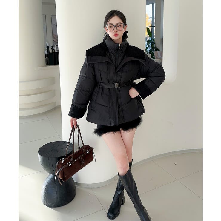 【Jasmine】ウエストベルトダウンジャケット | aimoha  | 詳細画像8 