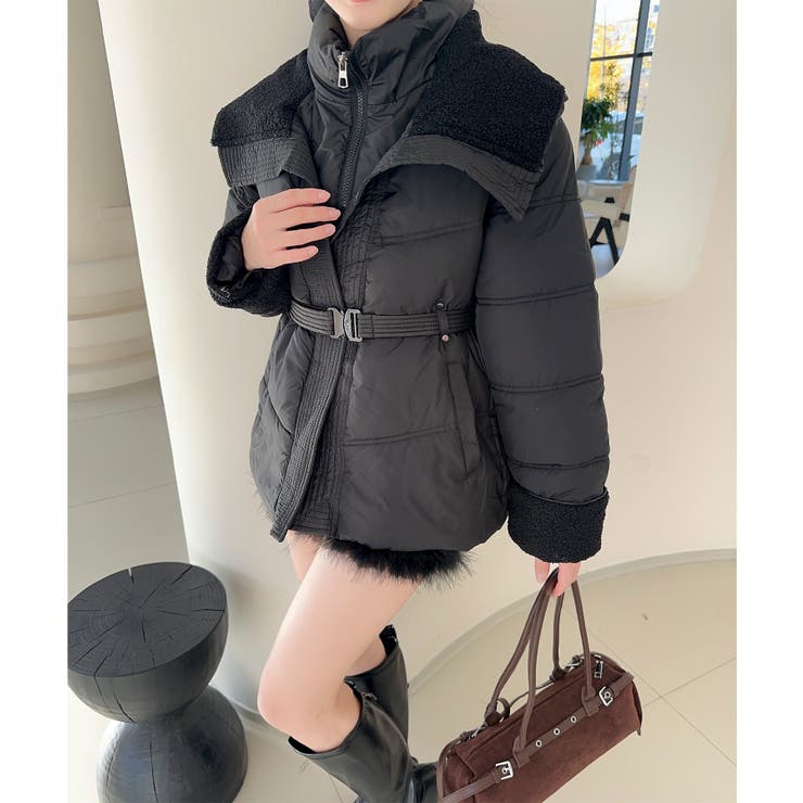 【Jasmine】ウエストベルトダウンジャケット | aimoha  | 詳細画像9 