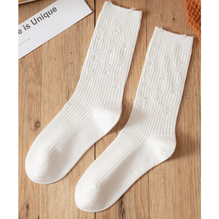 【mosox】ダメージ加工ソックス | aimoha  | 詳細画像1 