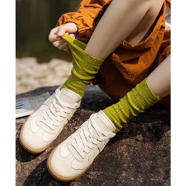 ライトグリーン | 【mosox】ダメージ加工ソックス | aimoha 