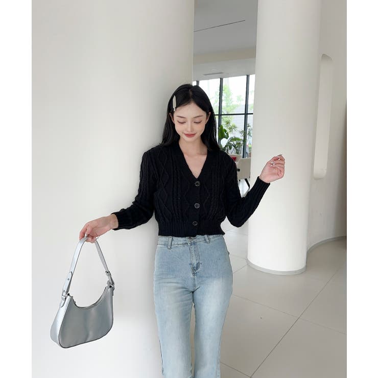 【Jasmine】ケーブル編みニットカーディガン+キャミソール Jasmine … | aimoha  | 詳細画像12 