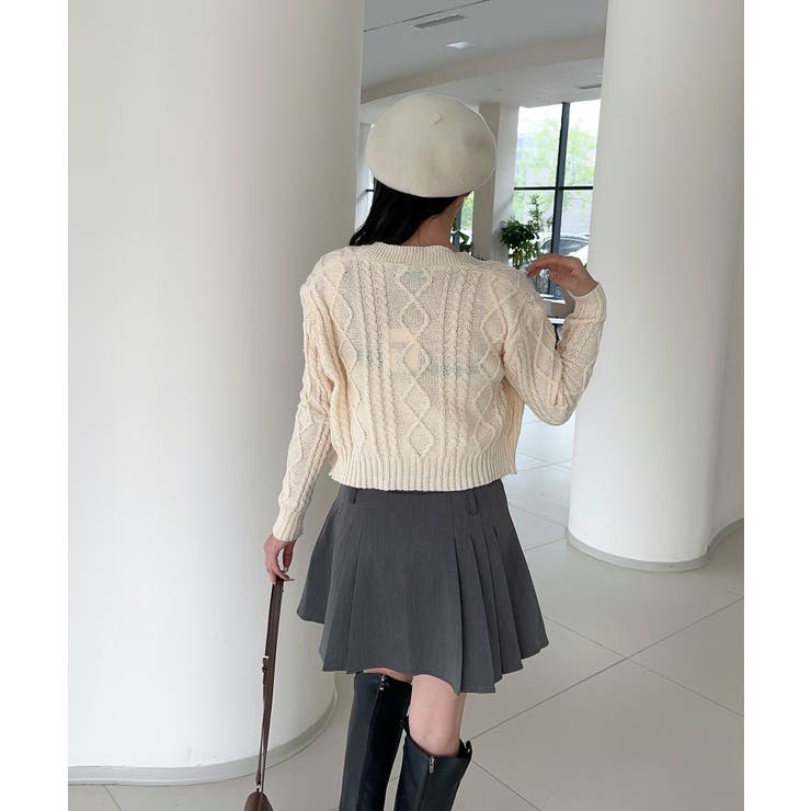 【Jasmine】ケーブル編みニットカーディガン+キャミソール Jasmine … | aimoha  | 詳細画像10 