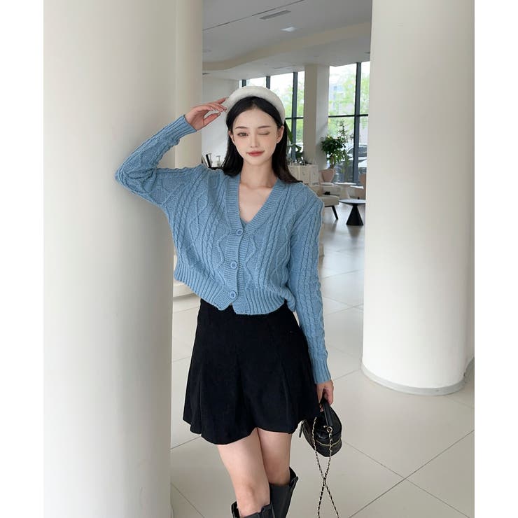 【Jasmine】ケーブル編みニットカーディガン+キャミソール Jasmine … | aimoha  | 詳細画像6 