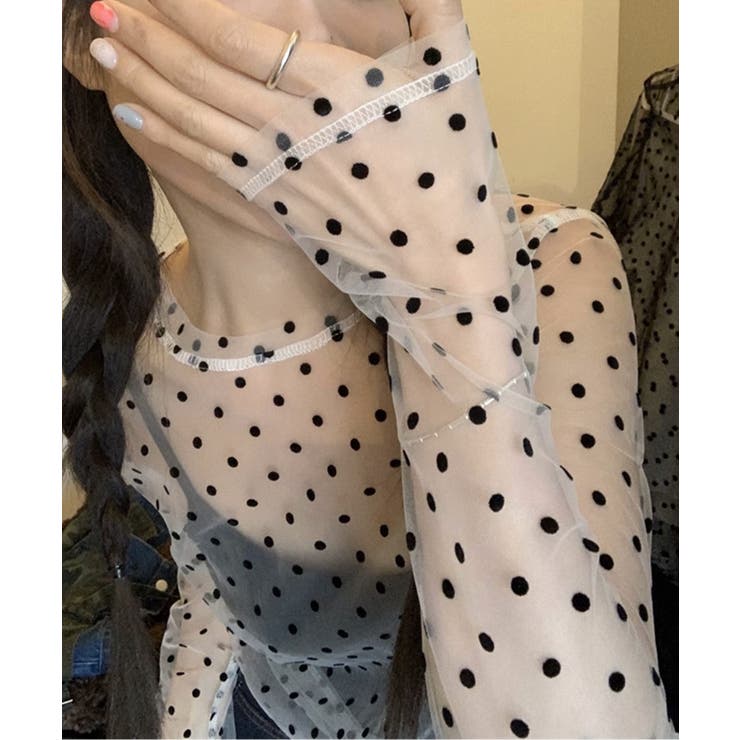 Jasmine】ドット柄シアートップス Jasmine Grandifloru…[品番