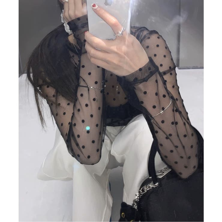 【Jasmine】ドット柄シアートップス Jasmine Grandifloru… | aimoha  | 詳細画像1 