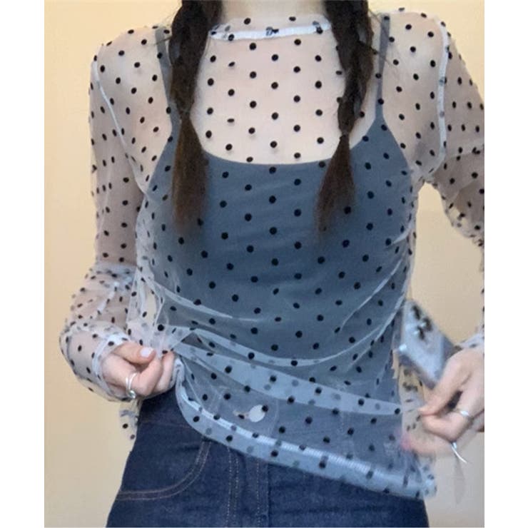 Jasmine】ドット柄シアートップス Jasmine Grandifloru…[品番