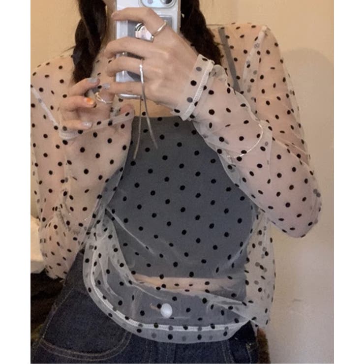 【Jasmine】ドット柄シアートップス Jasmine Grandifloru… | aimoha  | 詳細画像6 