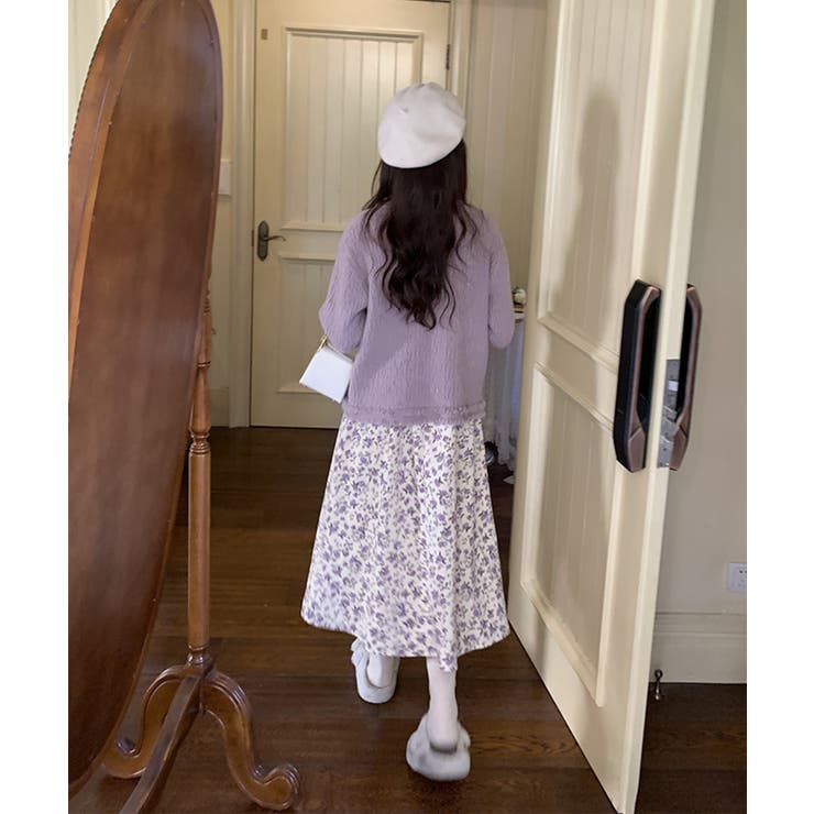 【Jasmine】ツイード風フリンジニットカーディガン Jasmine Gran… | aimoha  | 詳細画像4 