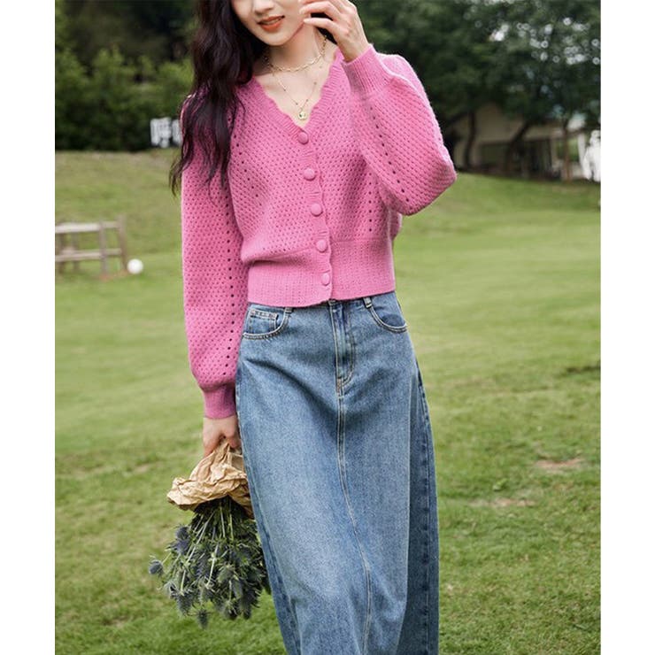 ミニ丈パフカーディガン Jasmine Grandiflorum | aimoha  | 詳細画像5 