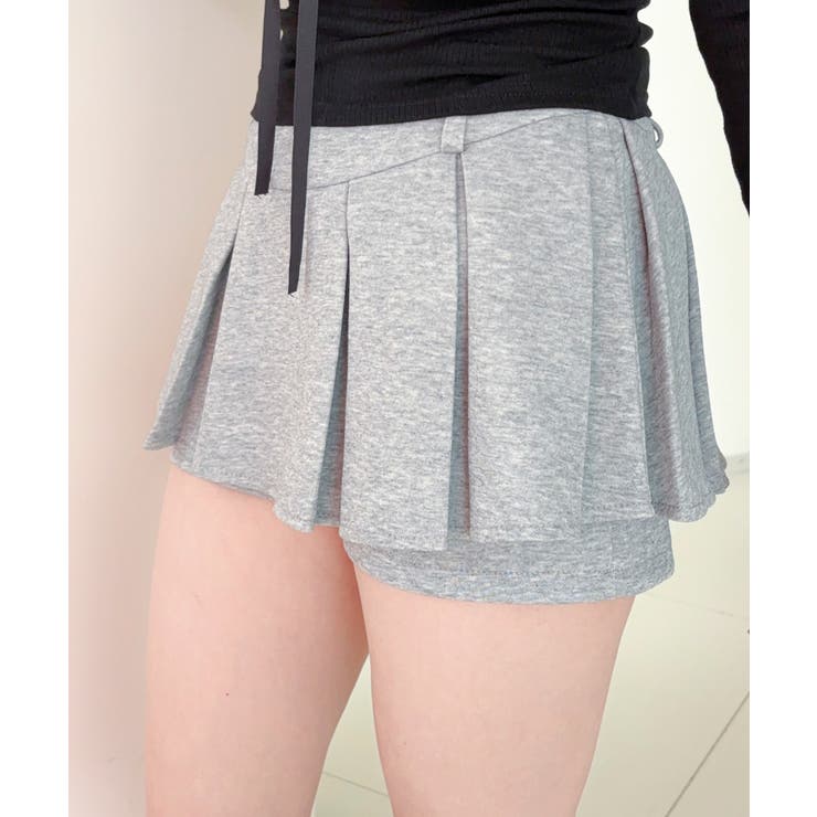 【Jasmine】スウェットプリーツミニスカート | aimoha  | 詳細画像3 