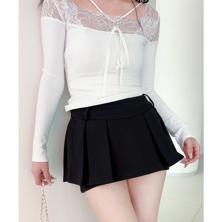 ブラック | 【Jasmine】スウェットプリーツミニスカート | aimoha 