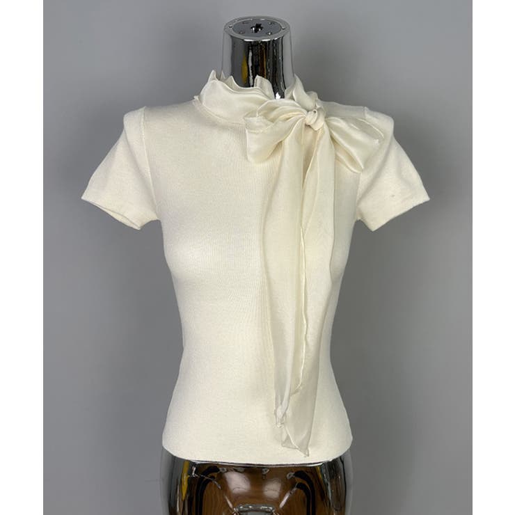 【Jasmine】リボンシアーニットトップス | aimoha  | 詳細画像9 