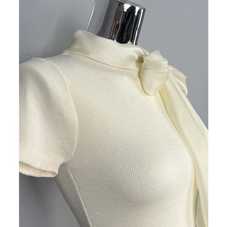 【Jasmine】リボンシアーニットトップス | aimoha  | 詳細画像10 