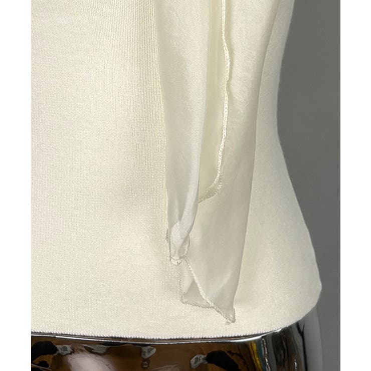 【Jasmine】リボンシアーニットトップス | aimoha  | 詳細画像11 