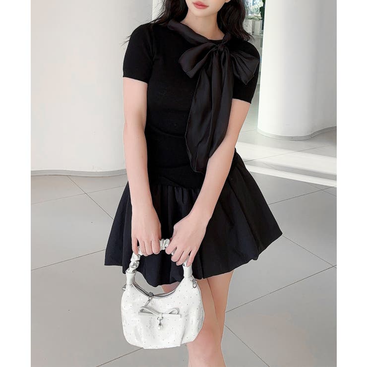 【Jasmine】リボンシアーニットトップス | aimoha  | 詳細画像8 