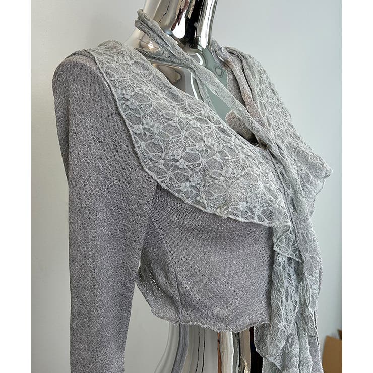 【Jasmine】レースダブルラッフルフリルブラウス | aimoha  | 詳細画像13 