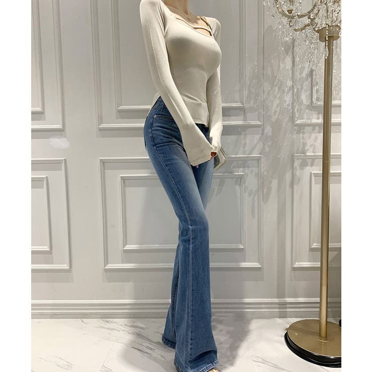 ナローストラップ長袖トップス Jasmine Grandiflorum | aimoha  | 詳細画像9 