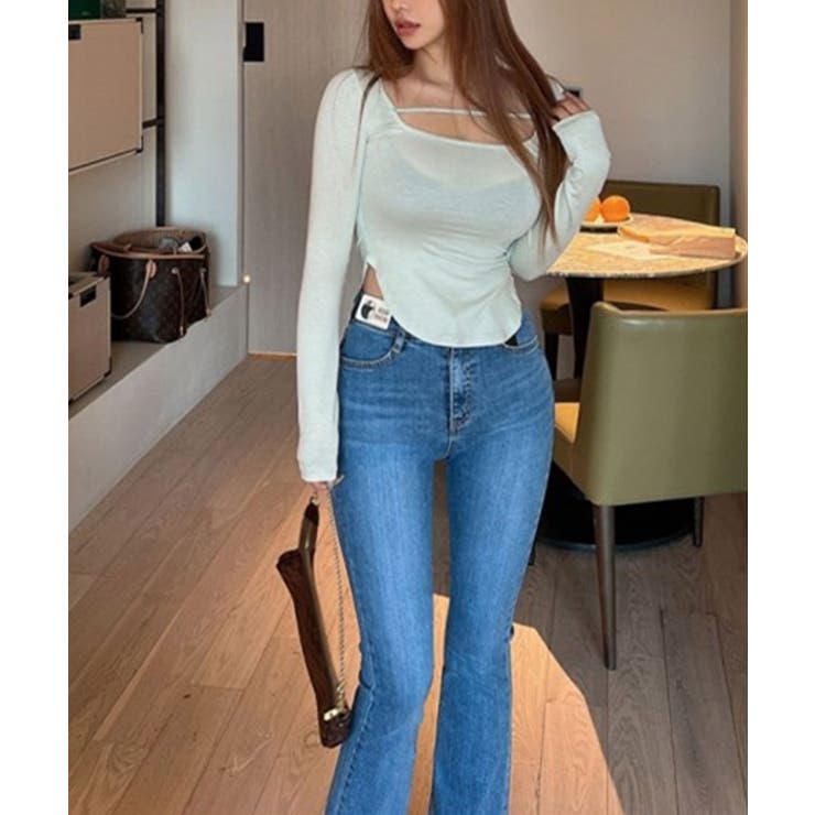 ナローストラップ長袖トップス Jasmine Grandiflorum | aimoha  | 詳細画像7 