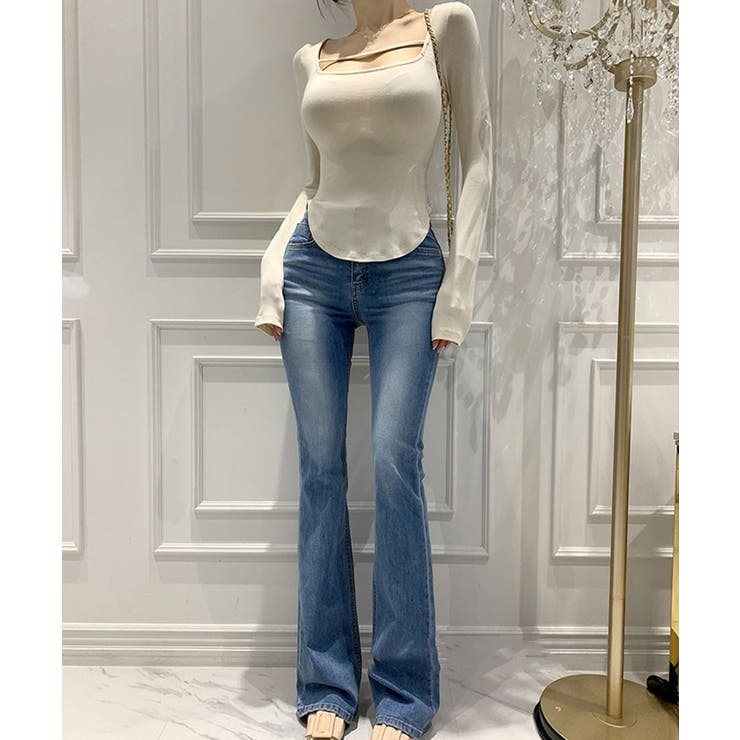 ナローストラップ長袖トップス Jasmine Grandiflorum | aimoha  | 詳細画像8 