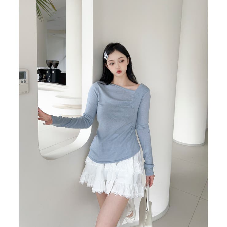 アシンメトリーニットプルオーバー Jasmine Grandiflorum | aimoha  | 詳細画像7 