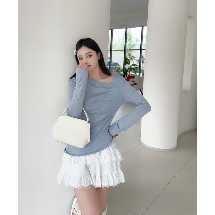 アシンメトリーニットプルオーバー Jasmine Grandiflorum | aimoha  | 詳細画像1 