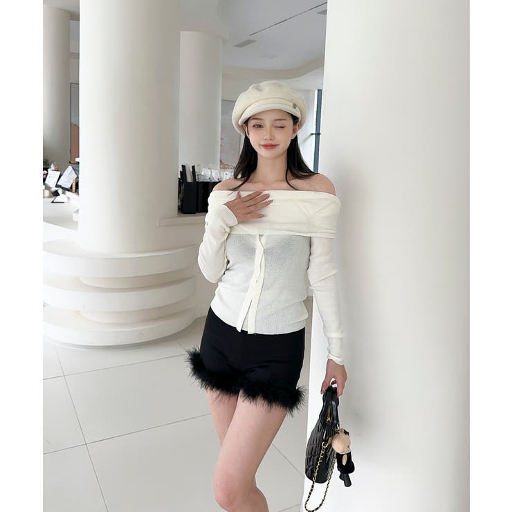 2WAYフロントボタンデザインニットプルオーバー | aimoha  | 詳細画像13 