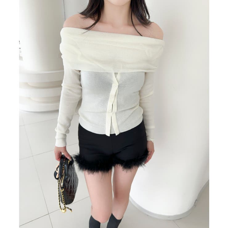 2WAYフロントボタンデザインニットプルオーバー | aimoha  | 詳細画像2 