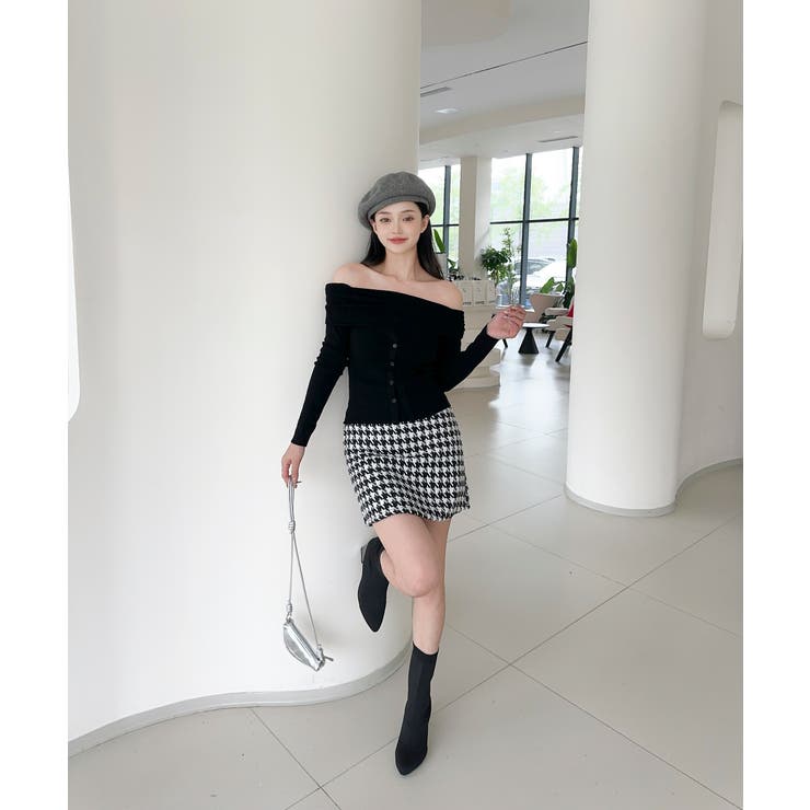 2WAYフロントボタンデザインニットプルオーバー | aimoha  | 詳細画像11 