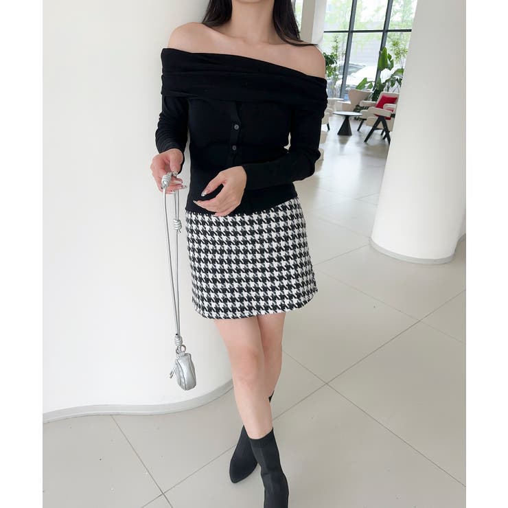 2WAYフロントボタンデザインニットプルオーバー | aimoha  | 詳細画像1 